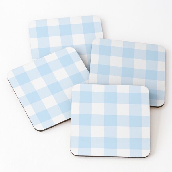 Item preview, White And Ice Blue Gingham Pattern designed and sold by pattern-archive.