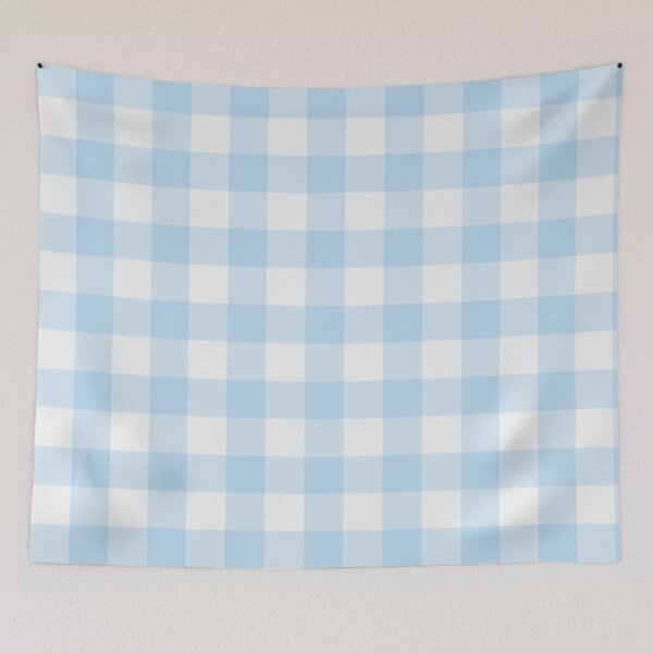 Item preview, White And Ice Blue Gingham Pattern designed and sold by pattern-archive.