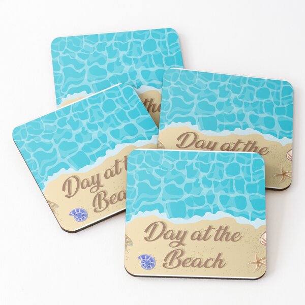 Item preview, Day at the Beach Clear Blue Water and Seashells Shore Art designed and sold by PixelWaveBD.