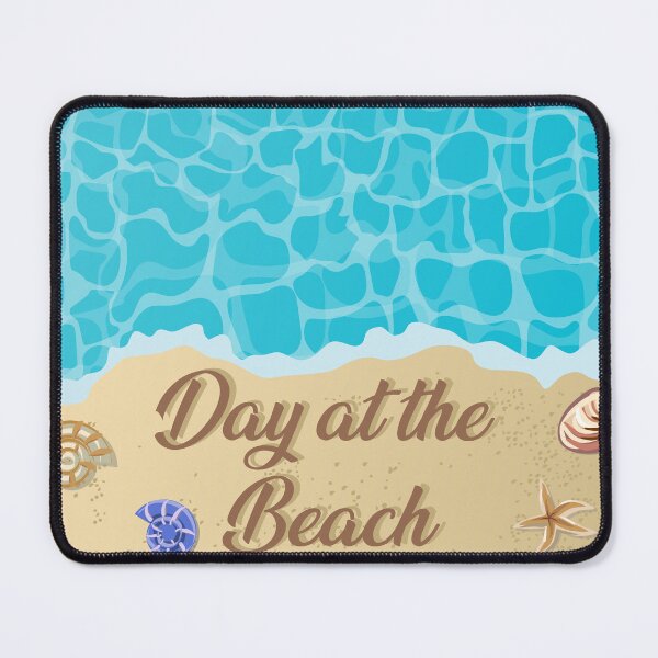 Item preview, Day at the Beach Clear Blue Water and Seashells Shore Art designed and sold by PixelWaveBD.