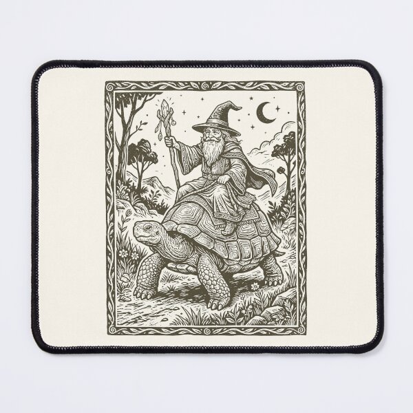 Item preview, Wizard Riding Giant Turtle Medieval Renaissance designed and sold by Y-Vibes.