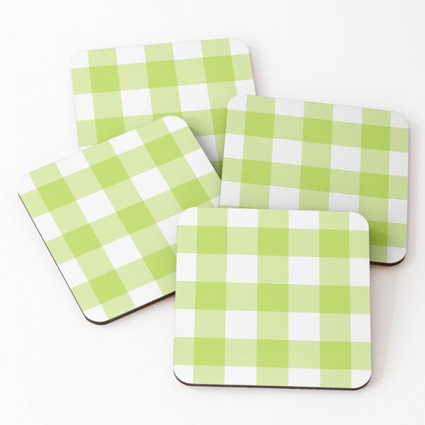 Item preview, White And Lime Gingham Pattern designed and sold by pattern-archive.