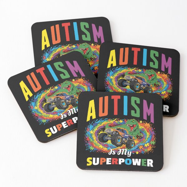 Item preview, Autism is My Superpower Monster Truck Dino T Rex designed and sold by UniTeeCo.