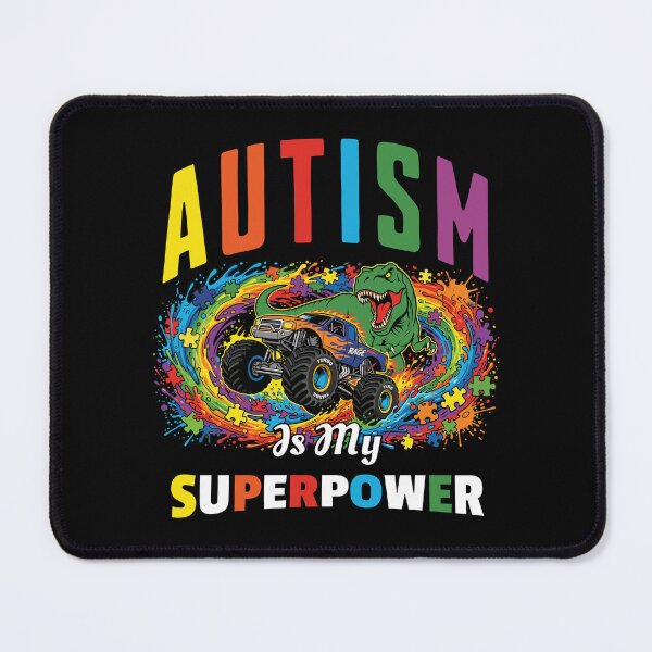 Item preview, Autism is My Superpower Monster Truck Dino T Rex designed and sold by UniTeeCo.