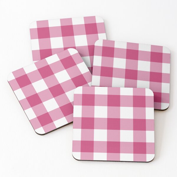 Item preview, White And Magenta Gingham Pattern designed and sold by pattern-archive.