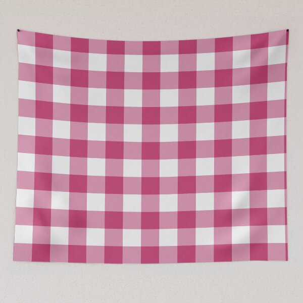 Item preview, White And Magenta Gingham Pattern designed and sold by pattern-archive.