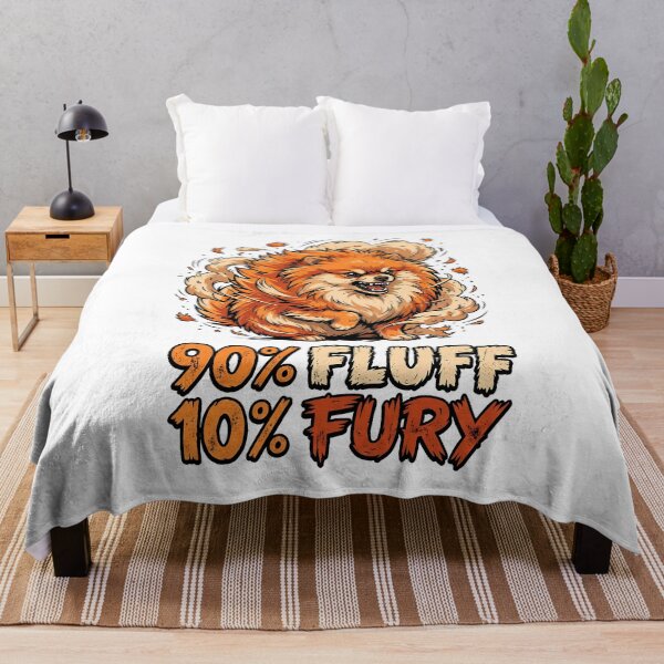 Item preview, Mostly Fluff Some Fury Pomeranian Sarcastic T Shirt designed and sold by Tong4130.