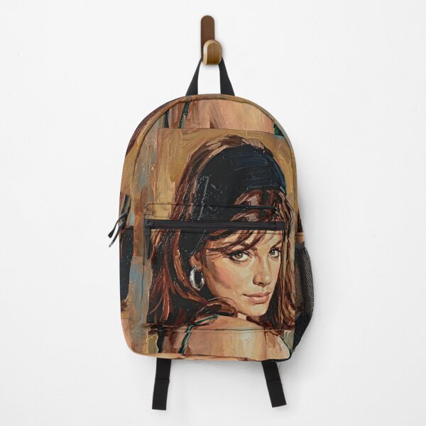 Item preview, The Sultry Muse: Jacqueline Bisset Earth-Tone Impasto Portrait designed and sold by Art's Diner.