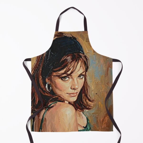Item preview, The Sultry Muse: Jacqueline Bisset Earth-Tone Impasto Portrait designed and sold by Art's Diner.