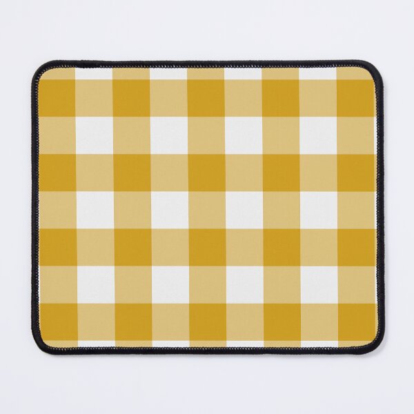 Item preview, White And Mustard Gingham Pattern designed and sold by pattern-archive.