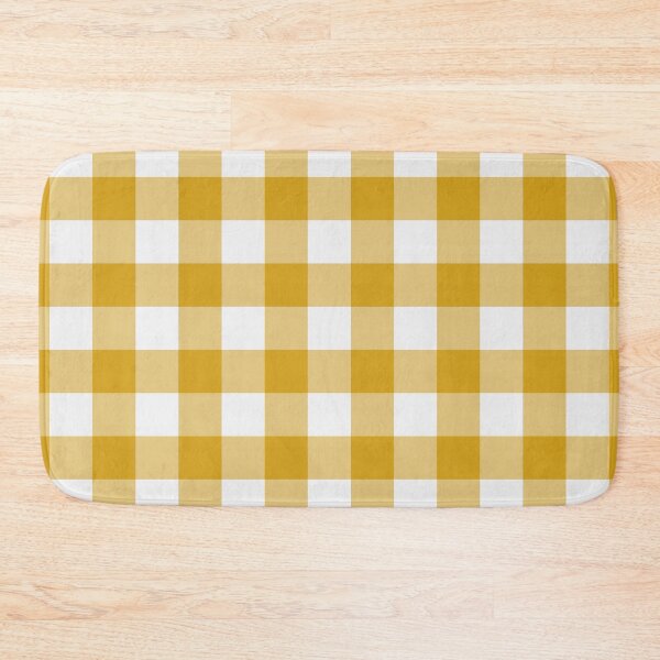 Item preview, White And Mustard Gingham Pattern designed and sold by pattern-archive.