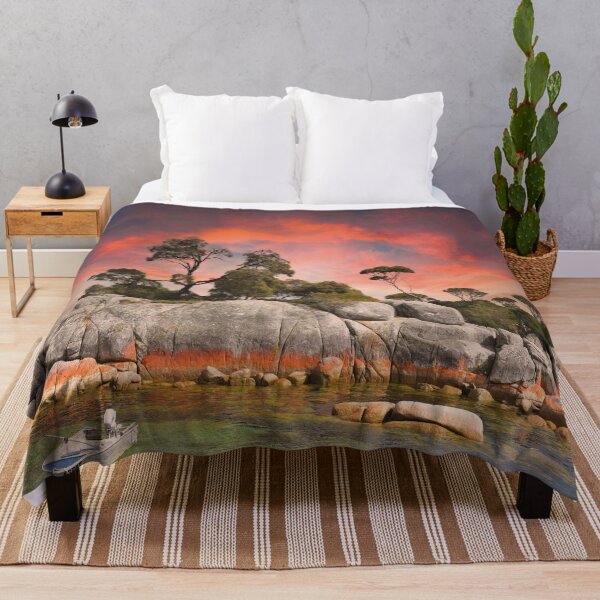 Item preview, Bay of Fires, Tasmania coast at a blazing sunset designed and sold by Mauswohn.