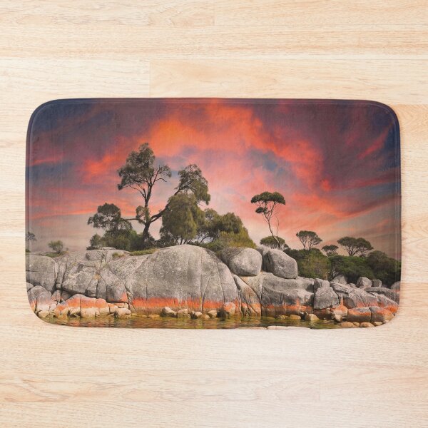 Item preview, Bay of Fires, Tasmania coast at a blazing sunset designed and sold by Mauswohn.