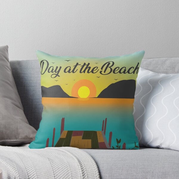 Item preview, Day at the Beach Tropical Sunset Pier Landscape Art designed and sold by PixelWaveBD.