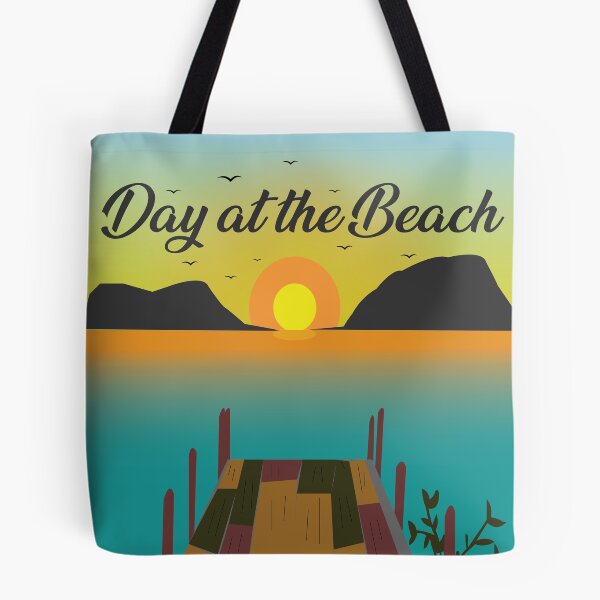 Item preview, Day at the Beach Tropical Sunset Pier Landscape Art designed and sold by PixelWaveBD.