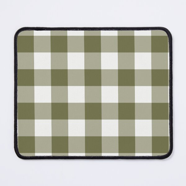 Item preview, White And Olive Gingham Pattern designed and sold by pattern-archive.