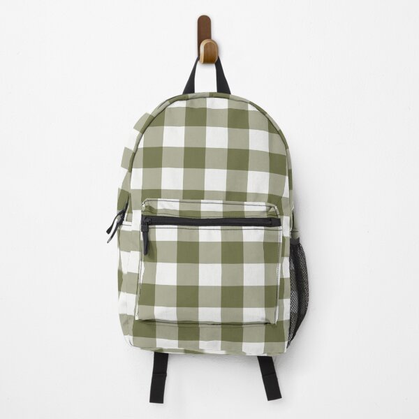 Item preview, White And Olive Gingham Pattern designed and sold by pattern-archive.