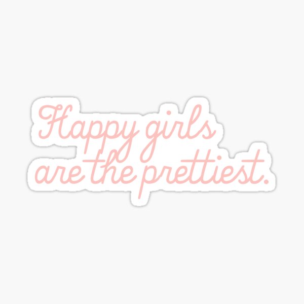 Item preview, Happy Girls Are The Prettiest Girly Audrey Hepburn Quote designed and sold by Creative Brat Design Studio.