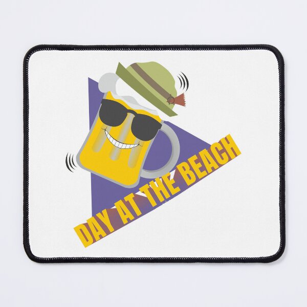 Item preview, Funny Beer at the Beach Summer Party Graphic Art designed and sold by PixelWaveBD.