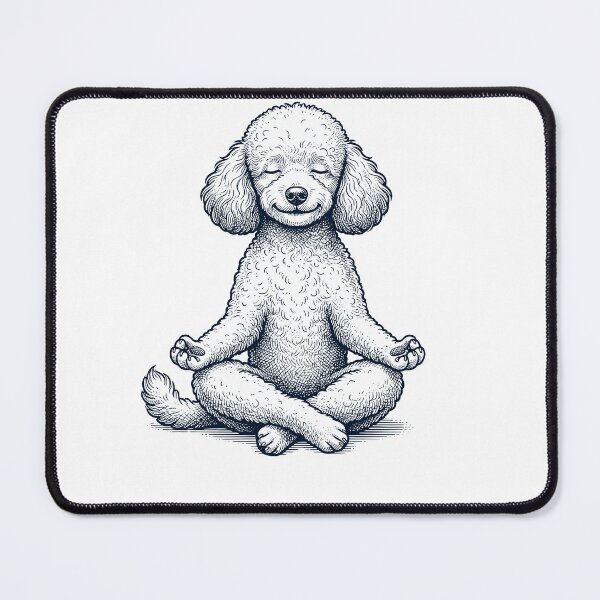 Item preview, Vintage Toy Poodle Yoga Lotus Meditation Dog Lover designed and sold by DoodleTortle.