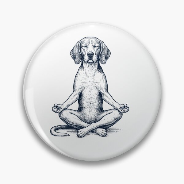 Artikelvorschau, Vintage Treeing Walker Coonhound Yoga Lotus Meditation Hundeliebhaber entworfen und verkauft von DoodleTortle.