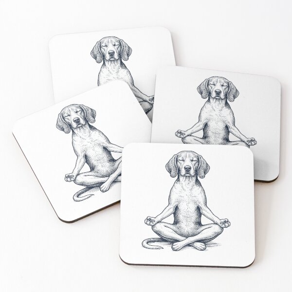 Item preview, Vintage Treeing Walker Coonhound Yoga Lotus Meditation Dog Lover designed and sold by DoodleTortle.