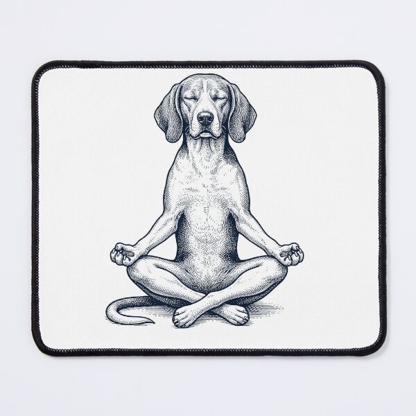 Artikelvorschau, Vintage Treeing Walker Coonhound Yoga Lotus Meditation Hundeliebhaber entworfen und verkauft von DoodleTortle.