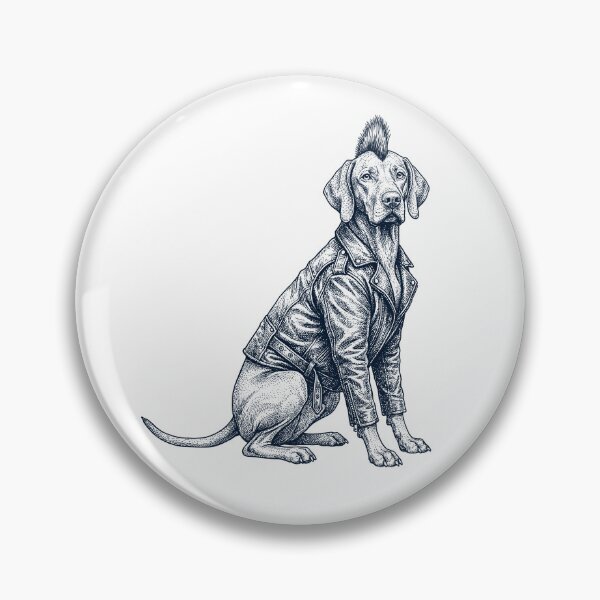 Item preview, Vintage Vizsla Punk Mowhawk Dog Mom Dad designed and sold by DoodleTortle.