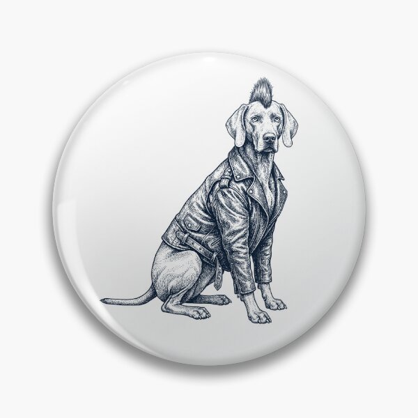 Item preview, Vintage Weimaraner Punk Mowhawk Dog Mom Dad designed and sold by DoodleTortle.
