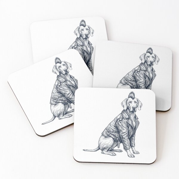 Item preview, Vintage Weimaraner Punk Mowhawk Dog Mom Dad designed and sold by DoodleTortle.