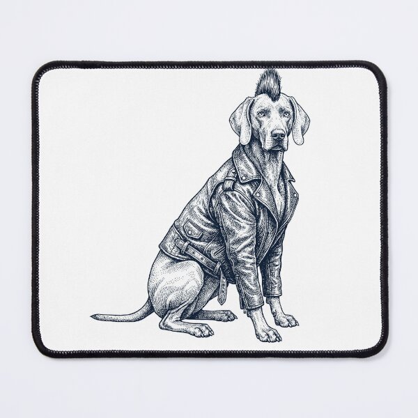 Item preview, Vintage Weimaraner Punk Mowhawk Dog Mom Dad designed and sold by DoodleTortle.
