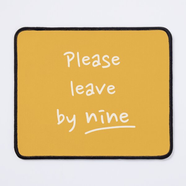 Item preview, Please leave by nine - Mustard Yellow designed and sold by Zorana Stevanovic.