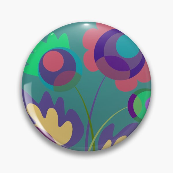 Item preview, Bright Retro Folk Flowers Illustration 4 designed and sold by ZorianArt.