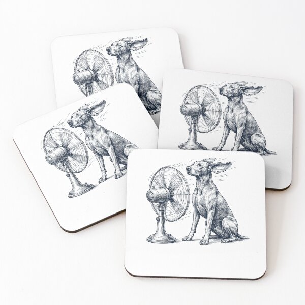 Item preview, Vintage Weimaraner With Fan Dog Mom Dad designed and sold by DoodleTortle.