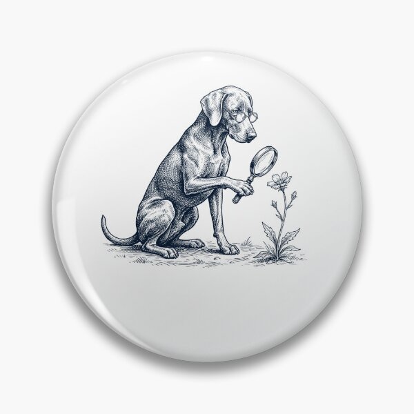 Item preview, Vintage Weimaraner Botanist Flower Dog Mom Dad designed and sold by DoodleTortle.