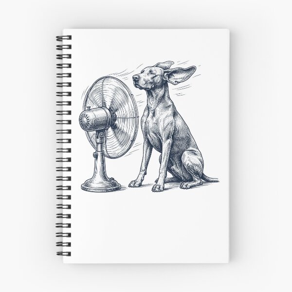 Item preview, Vintage Weimaraner With Fan Dog Mom Dad designed and sold by DoodleTortle.