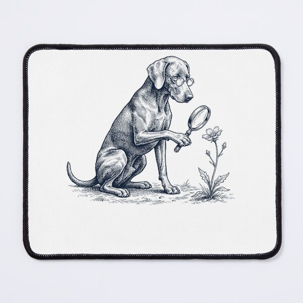 Item preview, Vintage Weimaraner Botanist Flower Dog Mom Dad designed and sold by DoodleTortle.