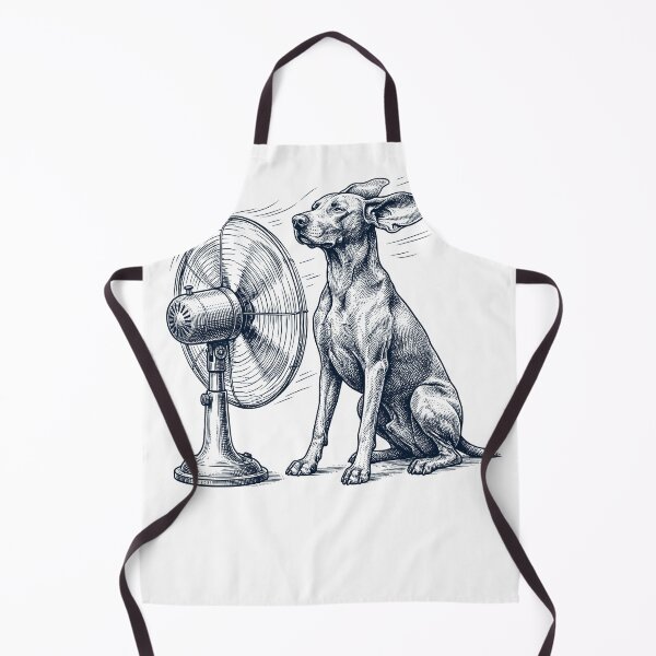Item preview, Vintage Weimaraner With Fan Dog Mom Dad designed and sold by DoodleTortle.