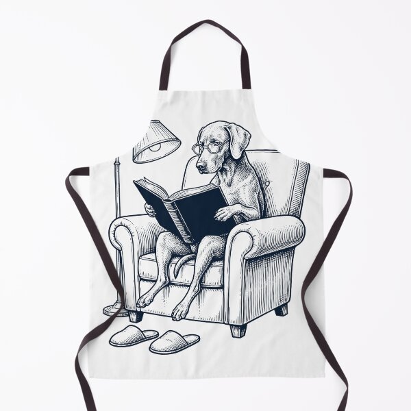 Item preview, Vintage Weimaraner Read Book Dog Mom Dad designed and sold by DoodleTortle.