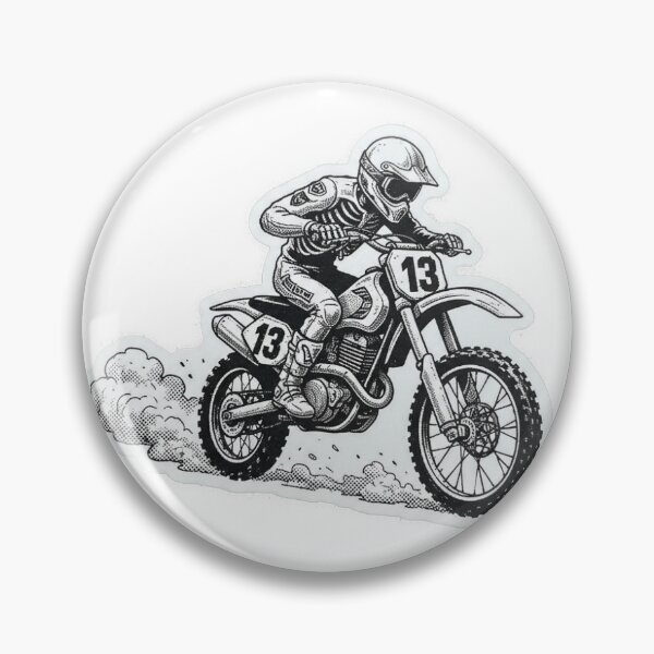 Item preview, Vintage Motocross Rider – Retro Dirt Bike Racing Illustration No. 13 designed and sold by Darkness Hole.