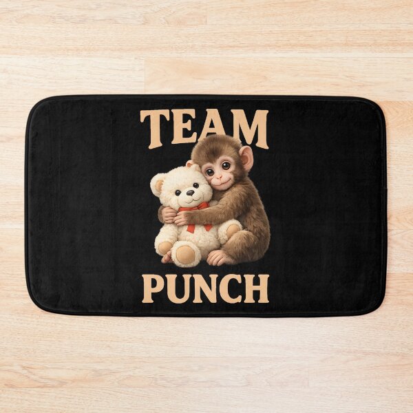 Item preview, Team Punch Cute Baby Monkey Hugging Plush Toy designed and sold by OlizaPrint.