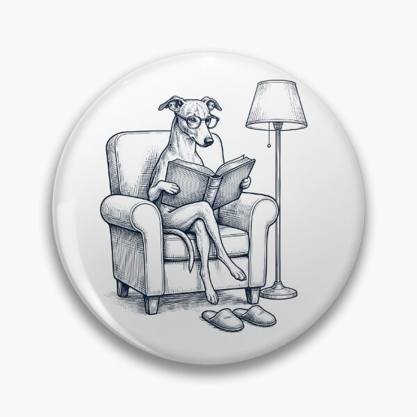 Item preview, Vintage Whippet Read Book Dog Mom Dad designed and sold by DoodleTortle.