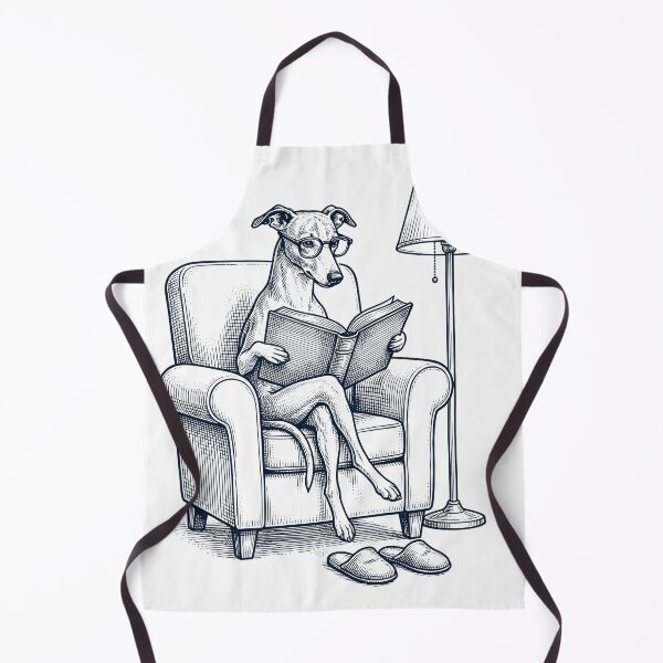Item preview, Vintage Whippet Read Book Dog Mom Dad designed and sold by DoodleTortle.