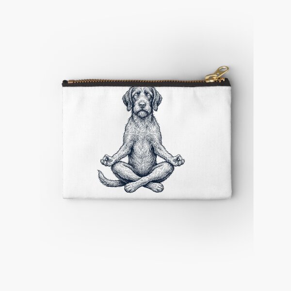 Item preview, Vintage Wirehaired Pointing Griffon Yoga Lotus Meditation Dog Lover designed and sold by DoodleTortle.