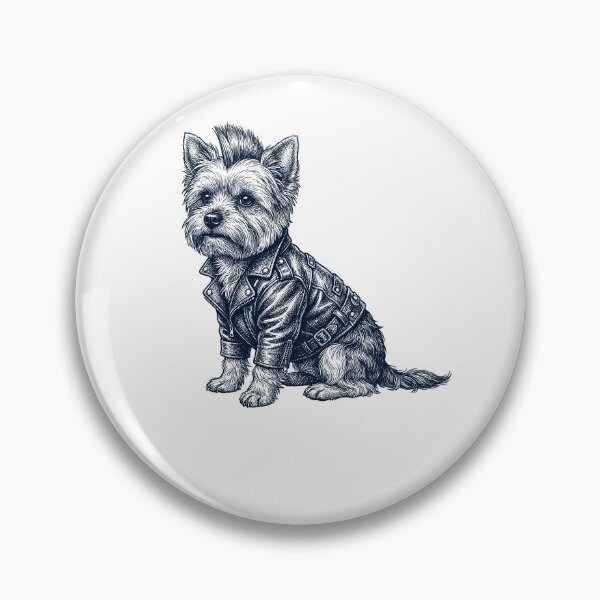 Item preview, Vintage Yorkshire Terrier Punk Mowhawk Dog Mom Dad designed and sold by DoodleTortle.