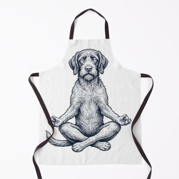 Item preview, Vintage Wirehaired Pointing Griffon Yoga Lotus Meditation Dog Lover designed and sold by DoodleTortle.