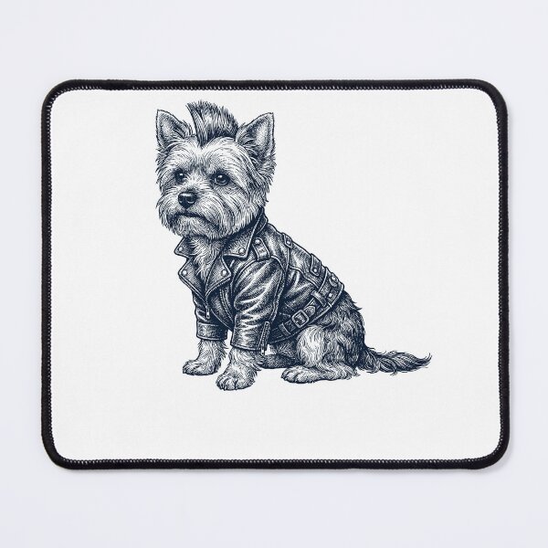 Item preview, Vintage Yorkshire Terrier Punk Mowhawk Dog Mom Dad designed and sold by DoodleTortle.