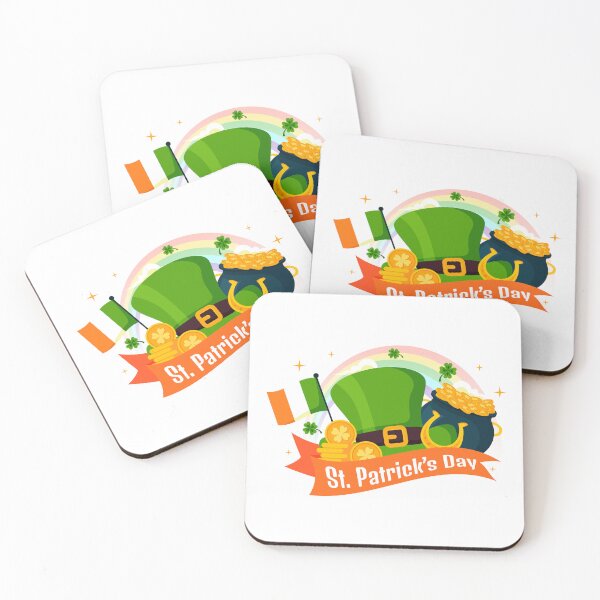 Item preview, St. Patrick's Day Luck: Leprechaun Hat, Pot of Gold, and Irish Flag designed and sold by mustbemazi.