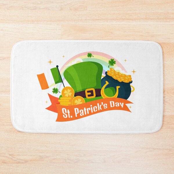 Item preview, St. Patrick's Day Luck: Leprechaun Hat, Pot of Gold, and Irish Flag designed and sold by mustbemazi.