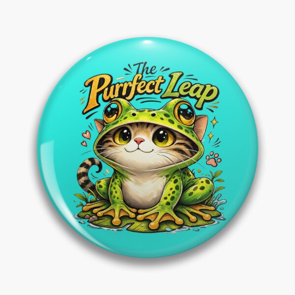 Item preview, The perfect leap of the tadpole-cat designed and sold by FroggyOnly.